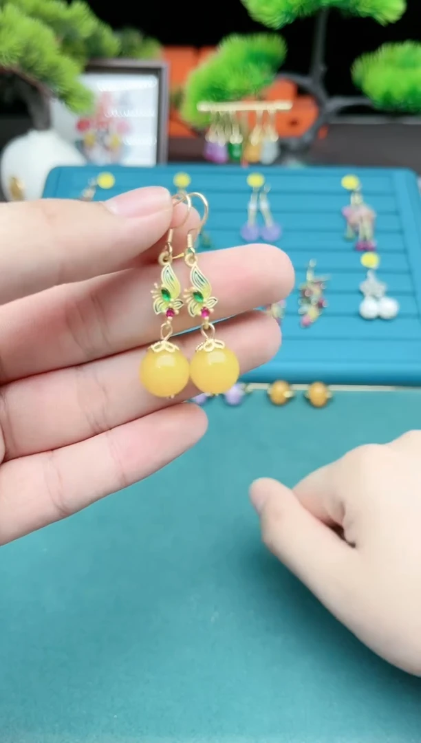 【闪购商品】玛瑙/玉髓耳钉银S925镶嵌318000