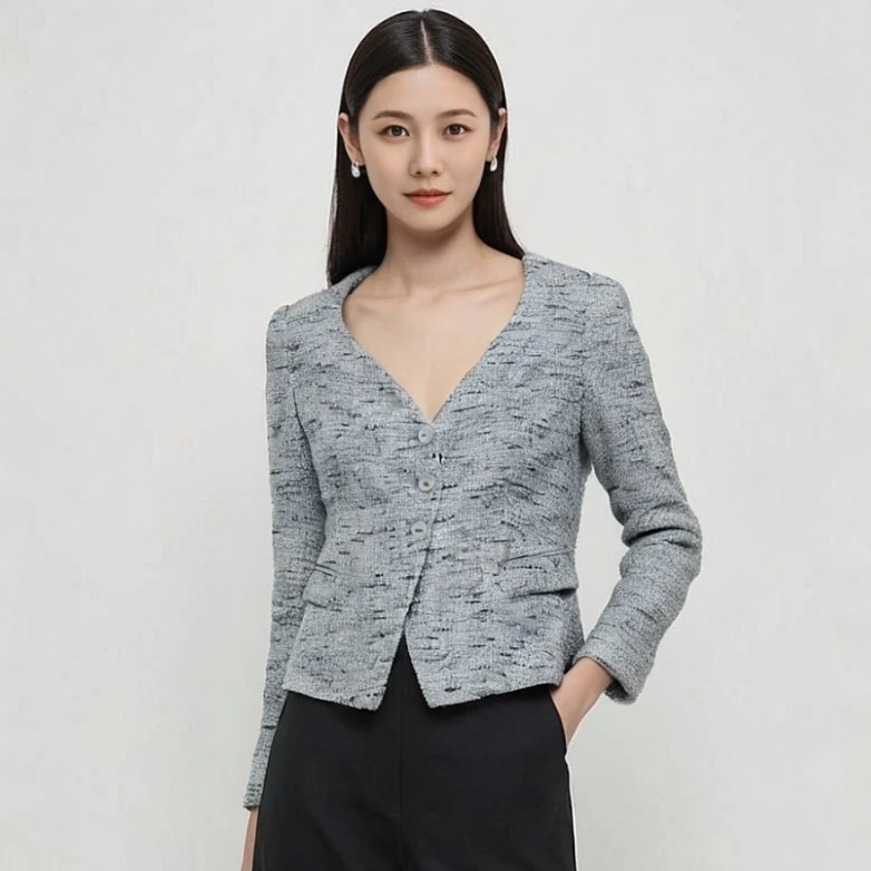 GIORGIO ARMANI/阿玛尼女士小香风短款外套时尚百搭精致