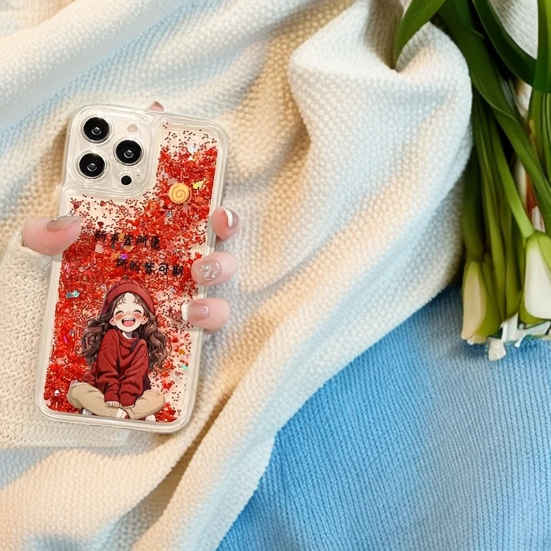 流沙壳手机壳适用于苹果华为vivo/oppo小米/可爱卡通高级感手机壳