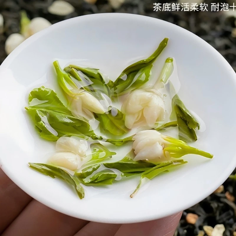 2025新茶特级茉莉飘雪茉莉花茶绿茶茶叶冷泡喝【买半斤送半斤】