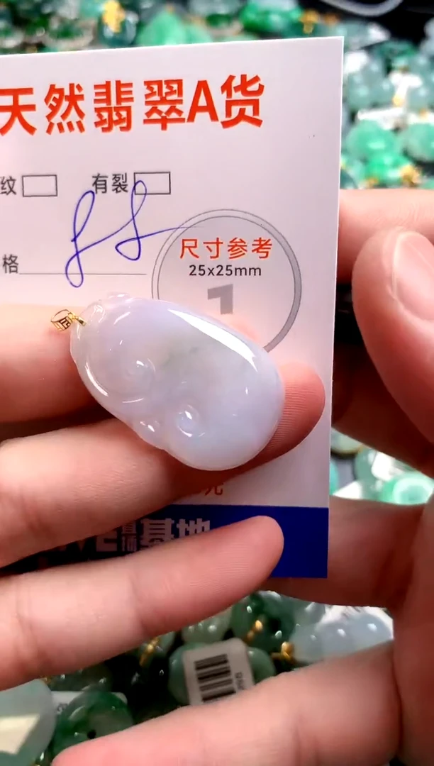 翡翠18K金镶嵌颈饰13005586