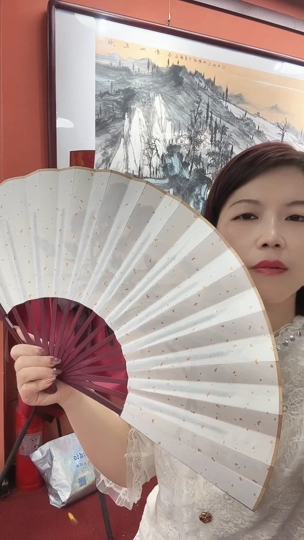 国画生****酸李少波/国画/扇面梅花
