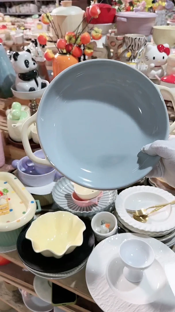 【闪购商品】瓷片蓝双耳微瑕凑满20元包邮