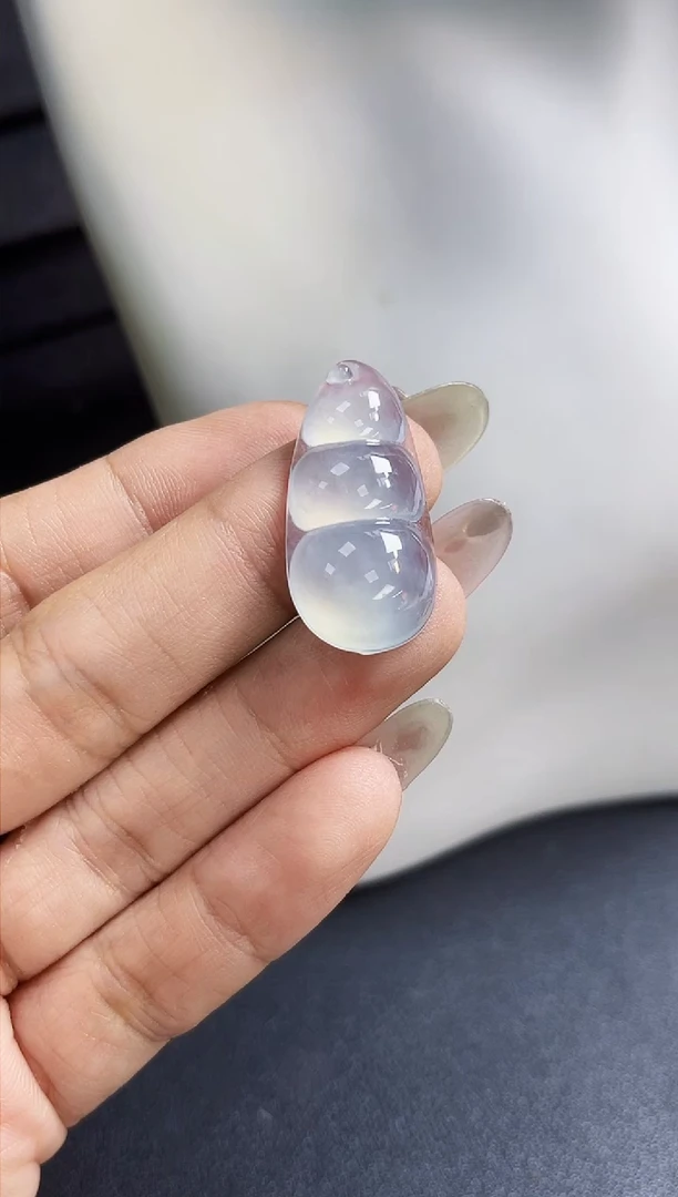 翡翠裸石WS0053老坑冰胶起光福豆