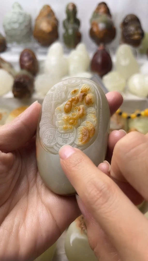 石材方解石棉纹正常不退换貔貅
