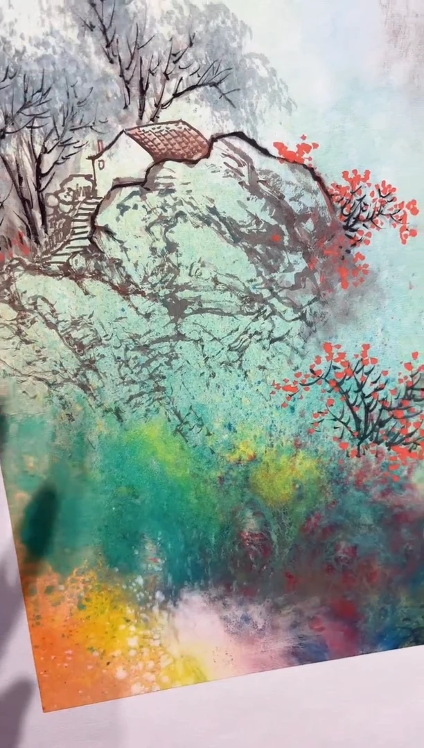 国画秦燕格国画手绘作品Y1