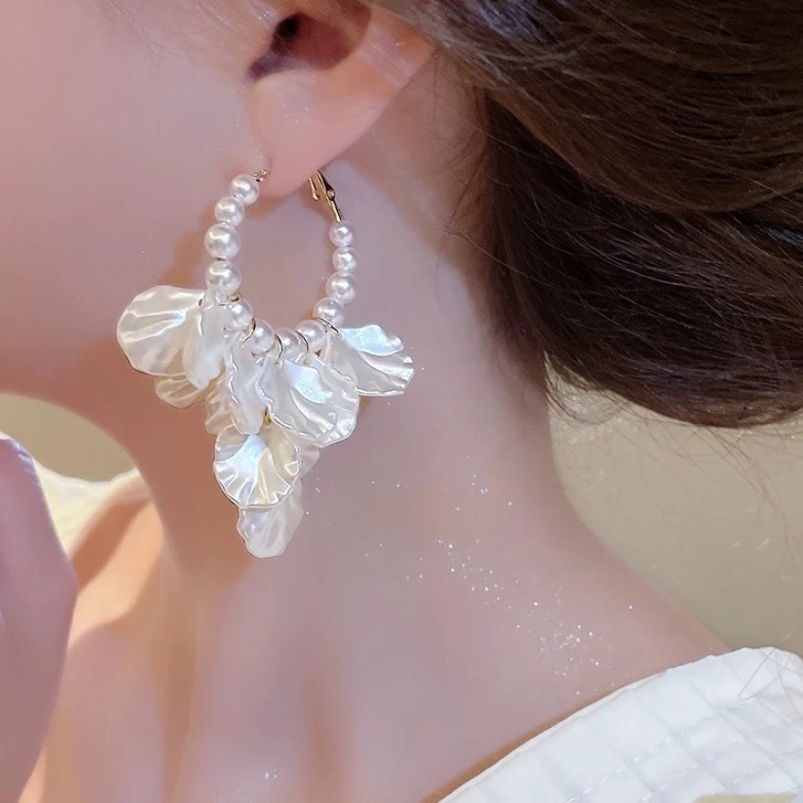 铜合金耳饰 流苏耳环超仙夸张大耳圈小众设计耳坠耳饰女N1570