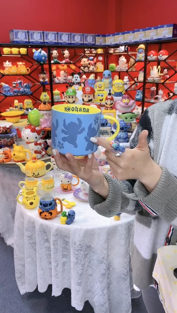 【闪购商品】1@@陶瓷杯史迪仔杯子