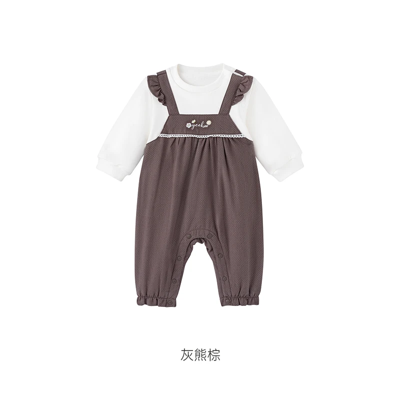 【商场同款】英氏超萌秋款男女宝外出夹棉连帽哈衣