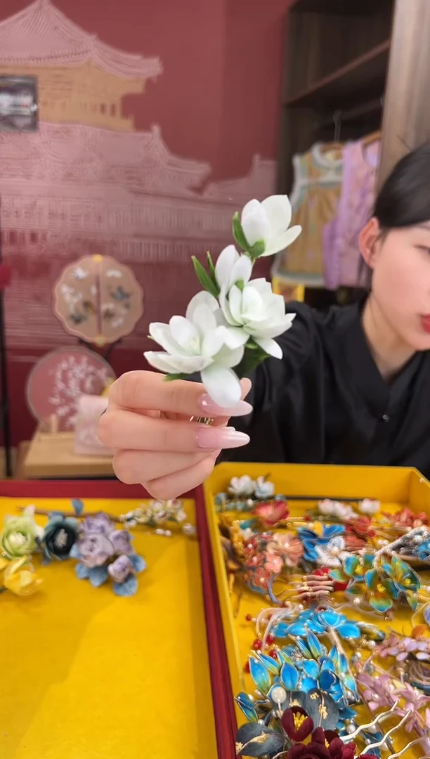 【闪购商品】刺绣非遗绒花（发饰）