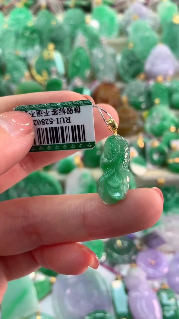 【闪购商品】翡翠吊坠(不含链)18K金镶嵌挂件