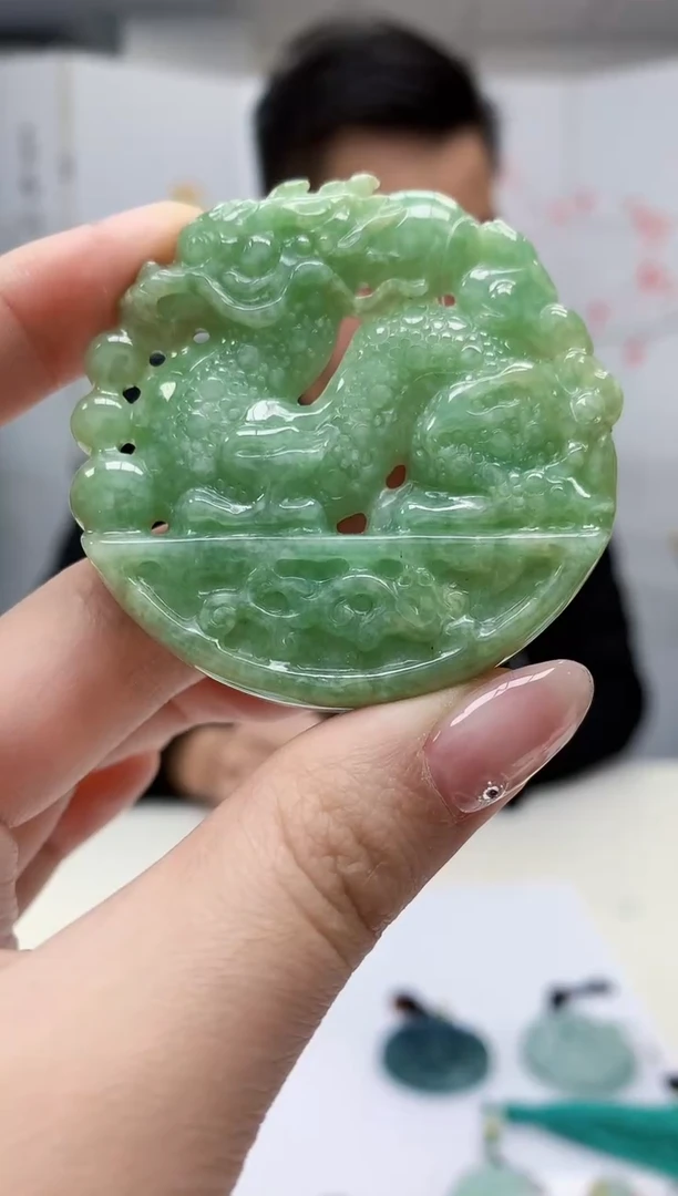 【闪购商品】定制翡翠未镶嵌1502jw-毛货挂件4