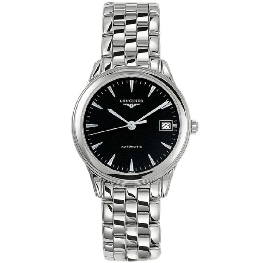 99新 Longines/浪琴 军旗黑盘条刻/钻刻36.5mm机械表/24年全套