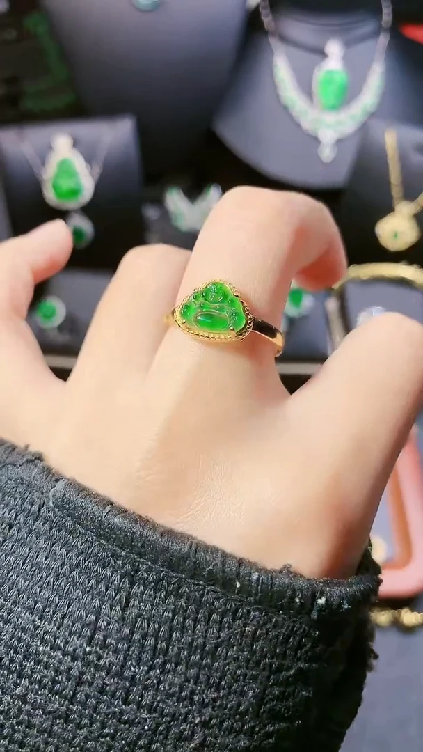 【闪购商品】翡翠戒指银S925镶嵌戒指