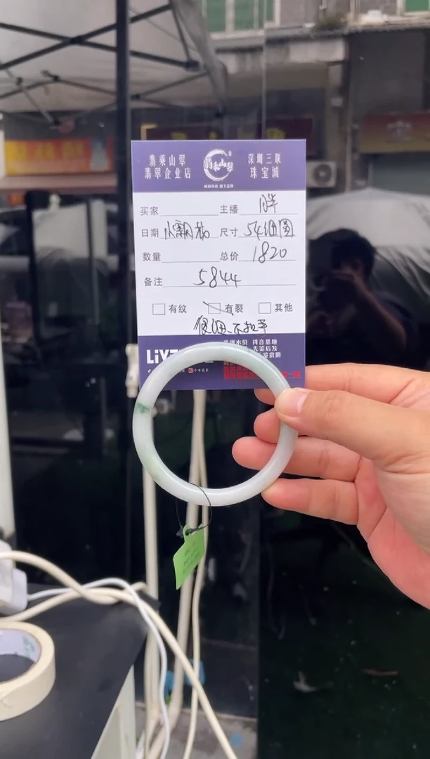 未镶嵌手镯翡翠W 54圆条 5844
