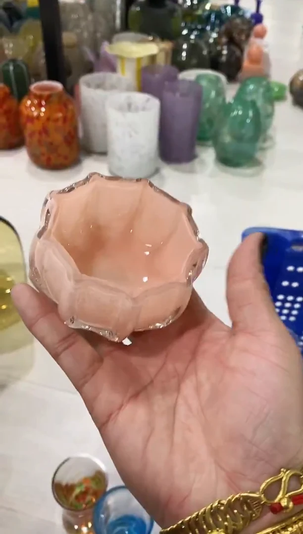 慕忆家手作琉璃花瓶瑕疵