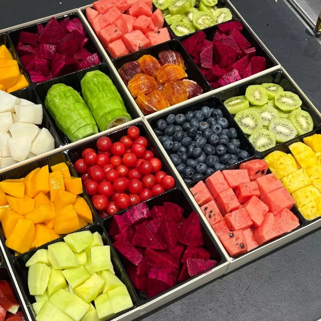 果切【鲜果切双拼】新鲜应季水果双拼350/500g哈密瓜西瓜每日下午水果