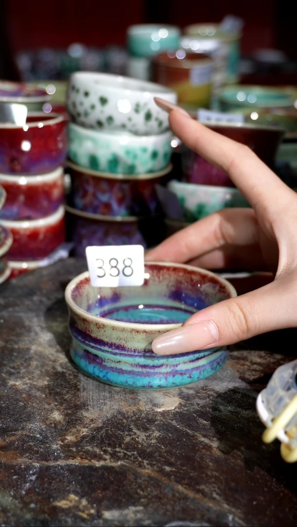 摆件精品窑变钧瓷茶器
