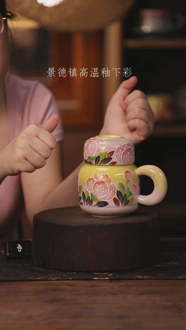 陶瓷景德镇高温釉下手绘陶瓷156