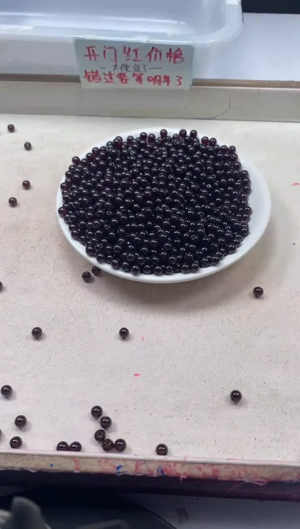 【闪购商品】石榴石颈饰未镶嵌w206石榴石5mm*30颗