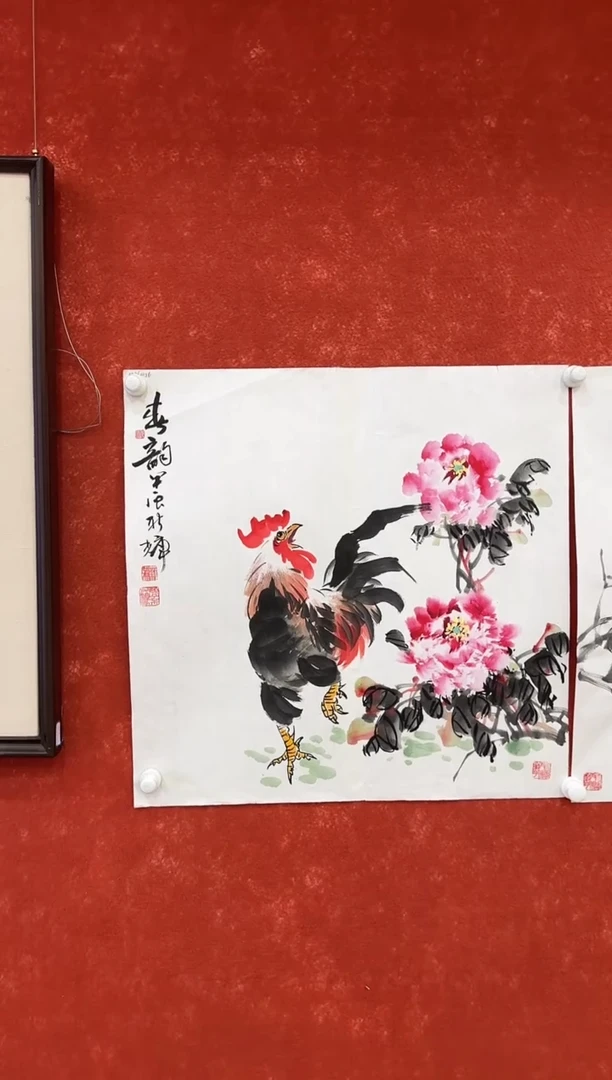 国画9.16-珍品-颜新辉-四尺斗方鸡-048
