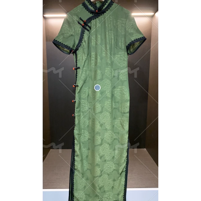 【绿林】2025夏款国风显瘦气质优雅经典日常旗袍125CM