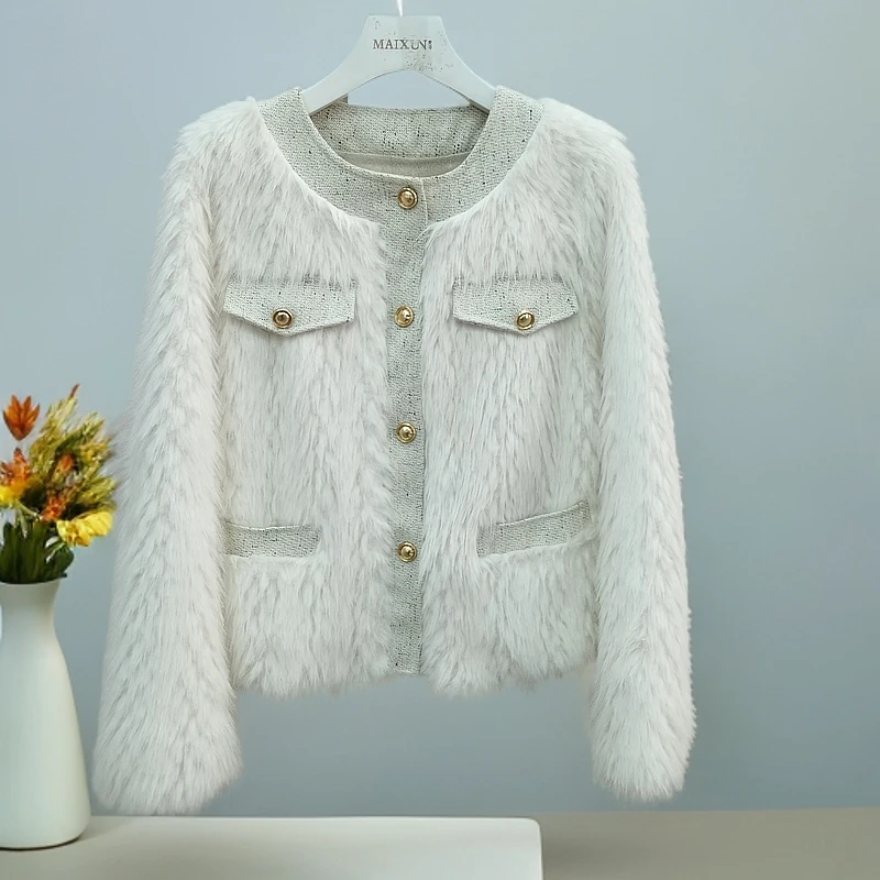 麦寻短外套女加厚毛毛小香风轻奢时尚网红粗花呢编织短款WASLP034