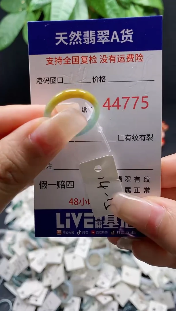 翡翠戒指未镶嵌 天然翡翠戒圈4775