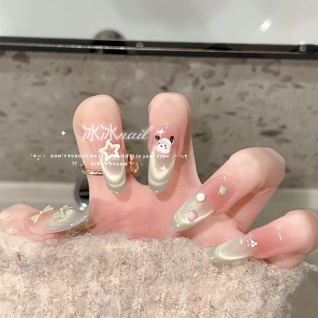 【帕恰狗之梦】时尚清新纯欲高级感成品穿戴式手工美甲显白气质