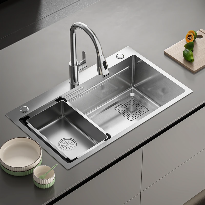 百悍水槽洗菜盆厨房不锈钢大单槽水池洗水槽家用内置洗碗池洗菜池