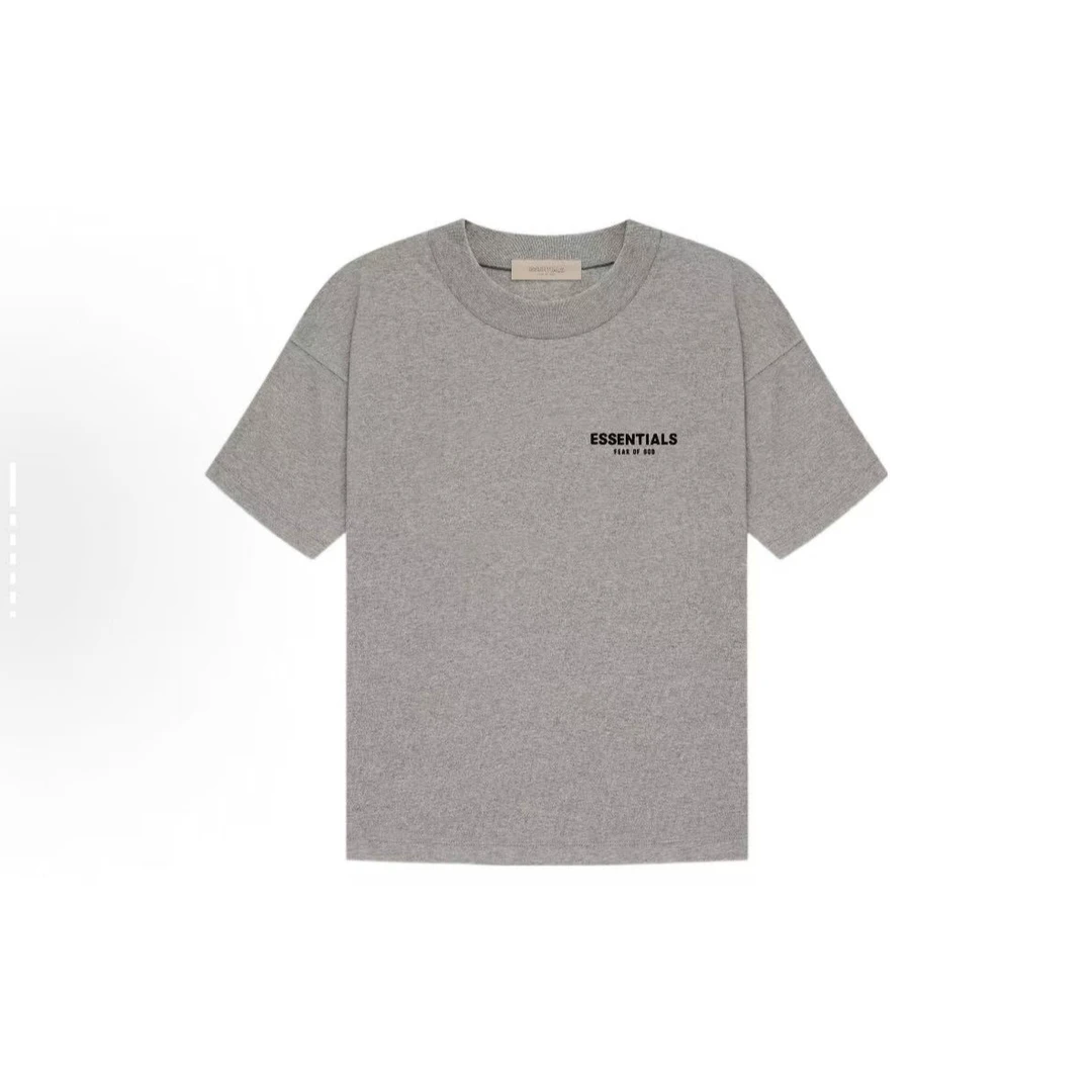 FOG ESS 美式小众潮牌 宽松T恤 高街男女情侣同款 植绒经典 TX822