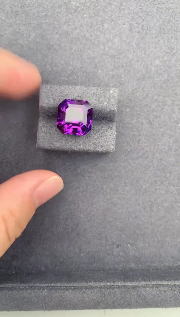 未镶嵌珠宝半成品紫晶9.8ct紫水晶  GD