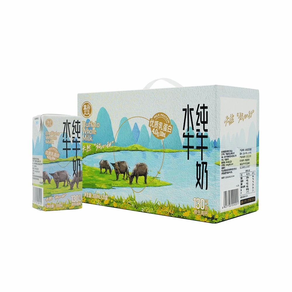 盒马 4.0高钙水牛纯牛奶 200ml*10