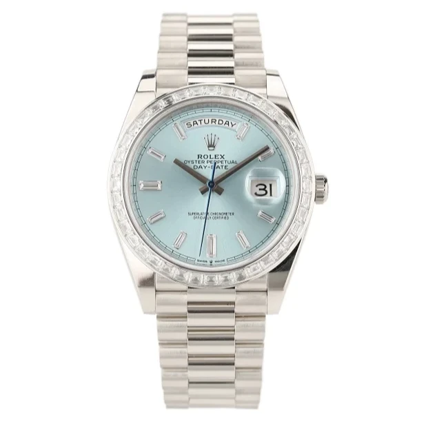 未使用 Rolex/劳力士 礼尚往来25年228396劳力士冰蓝DD男表77Q10