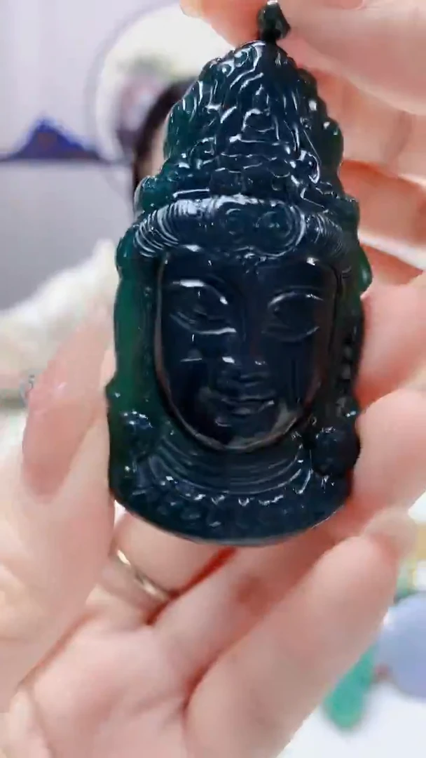 未镶嵌定制翡翠4852DD-毛货挂件7