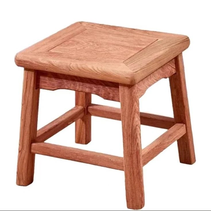 全实木小方凳赞比亚小巴花富贵凳家用凳儿童凳全榫卯结构白胚发货
