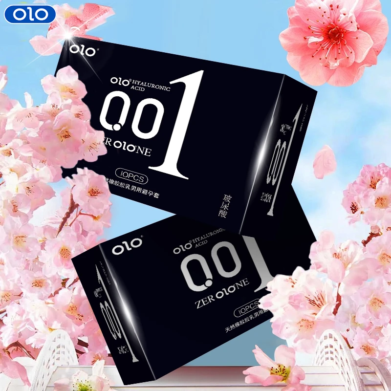 OLO玻尿酸超薄001安全套0.01天然橡胶胶乳男用避孕套bytt