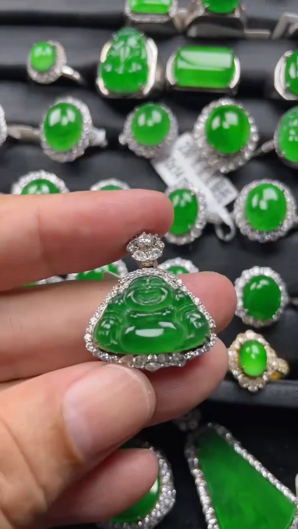颈饰银S925镶嵌翡翠翡翠