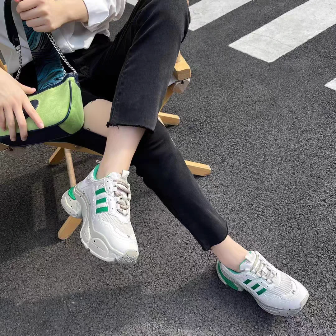 112，y08白色系黑色系中国码老爹鞋女鞋休闲运动鞋网面厚底百搭