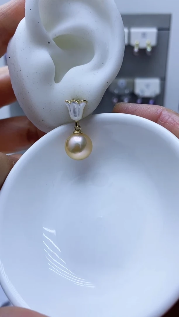 【闪购商品】淡水珍珠耳饰银S925镶嵌338