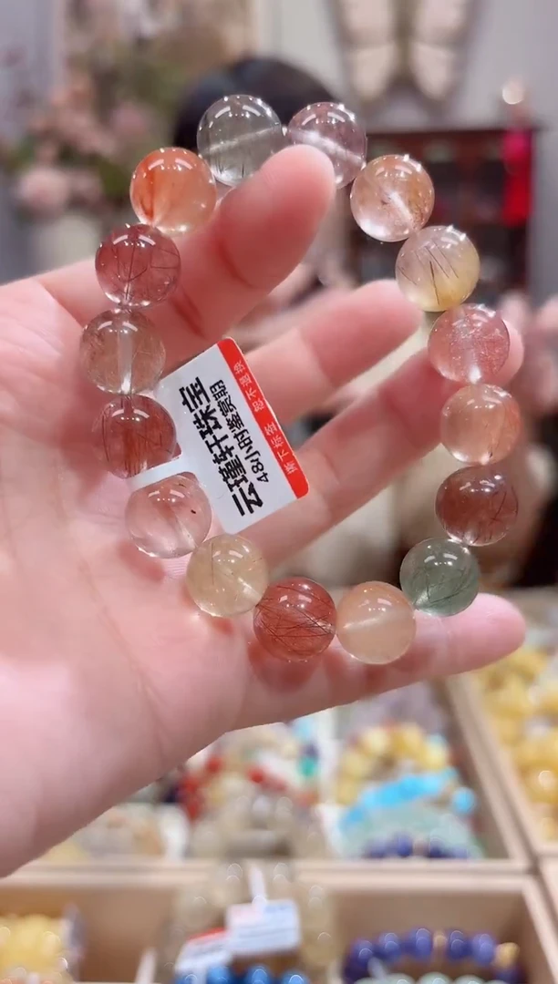 水晶手串未镶嵌设计款珠串12+