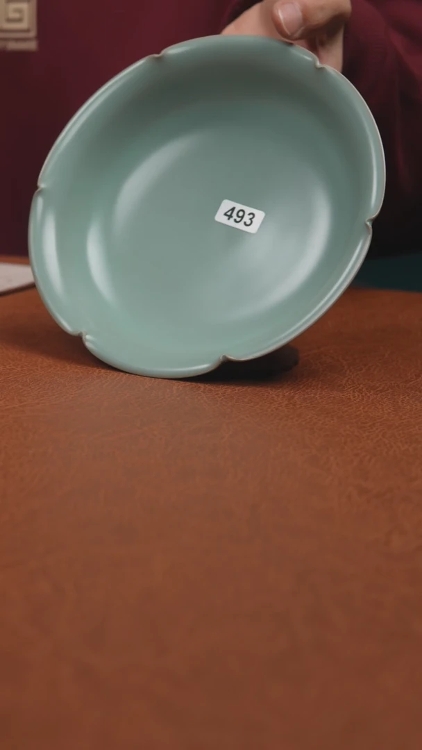 【闪购商品】杯汝州原产地原矿釉仿古支钉花口盘16口