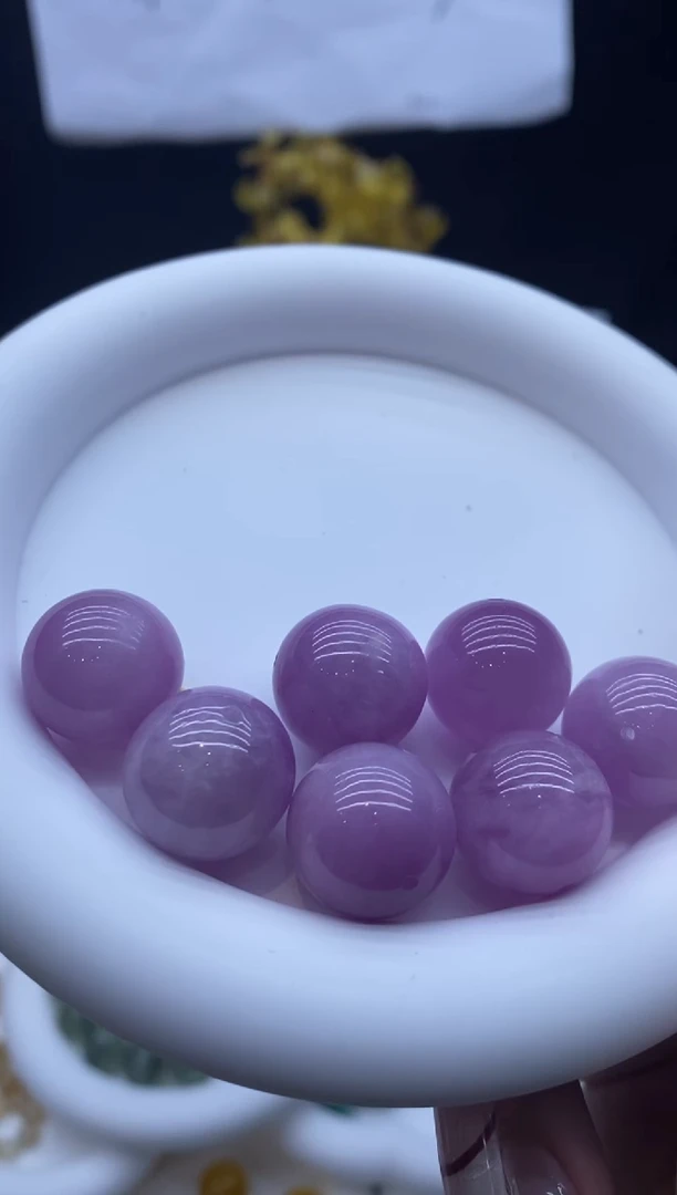 未镶嵌珠宝半成品水晶S15紫锂灰16+DIY单珠手串配珠多样性发一
