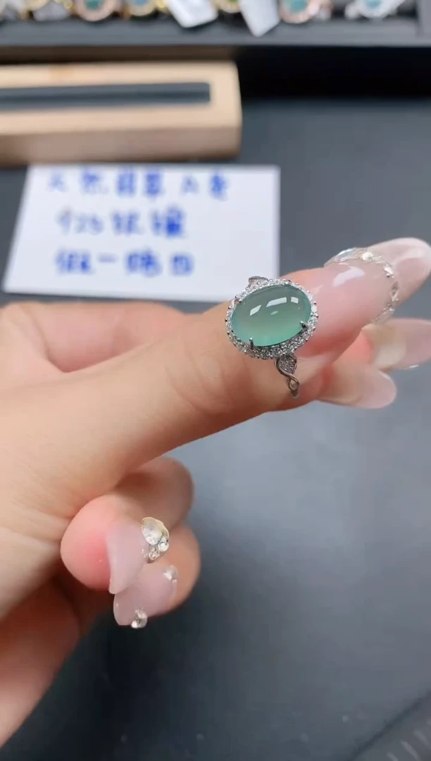 银S925镶嵌戒指翡翠11111