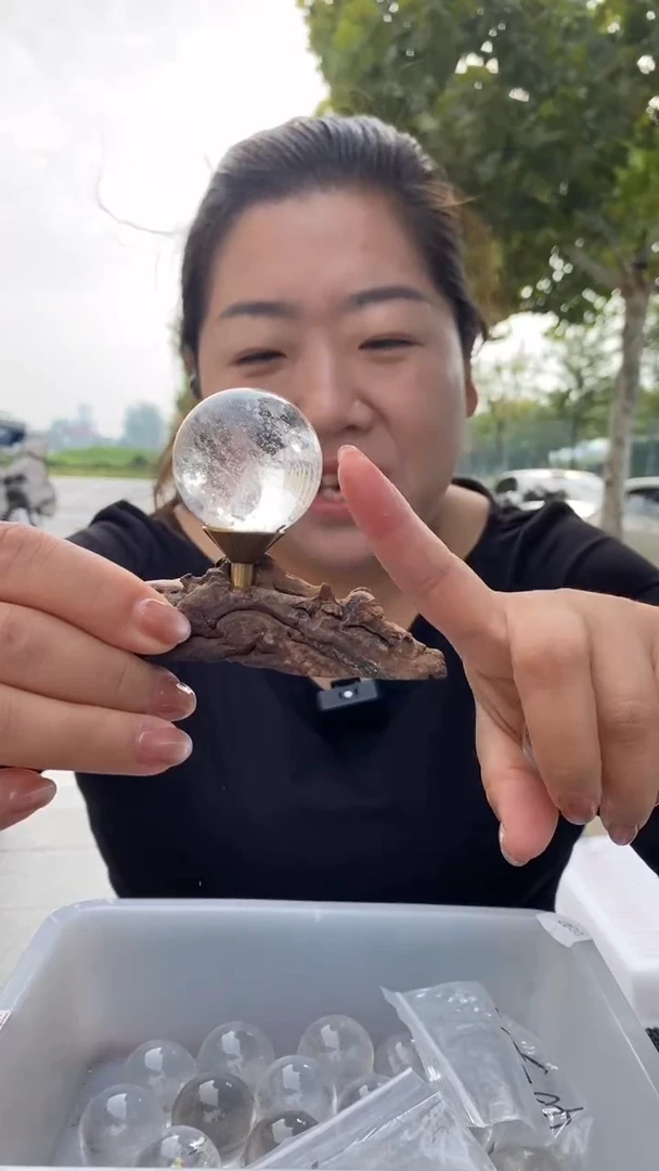 未镶嵌珠宝半成品水晶白水晶球D07多样性发其一【配水沉】
