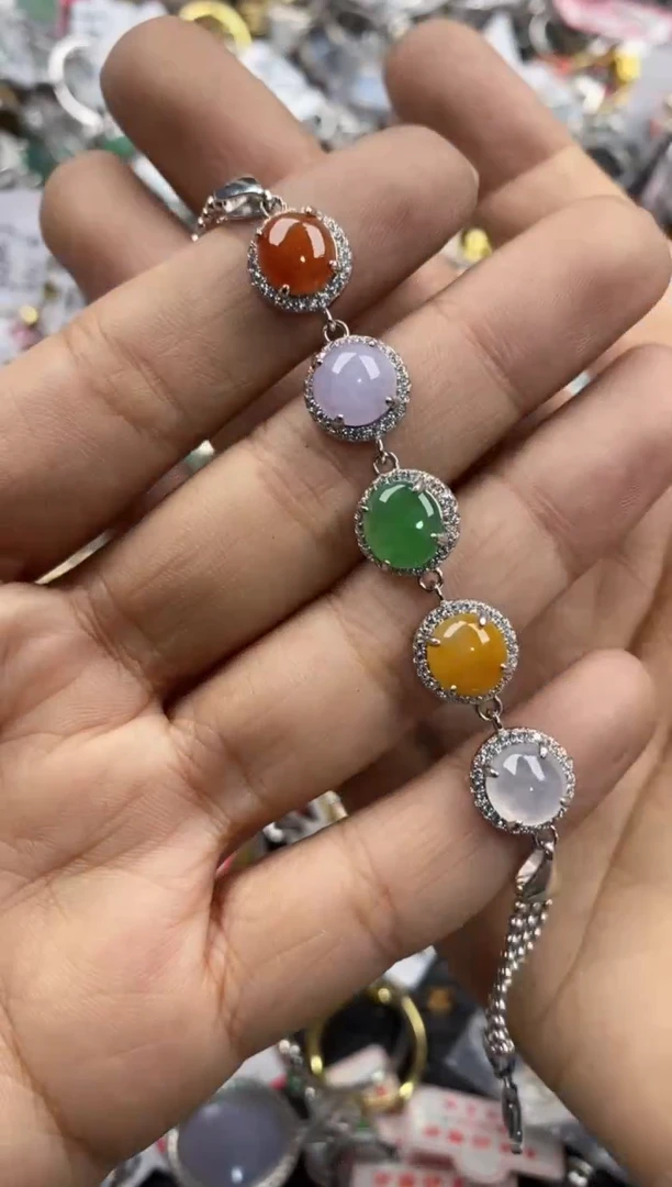 银S925镶嵌戒指翡翠15             2