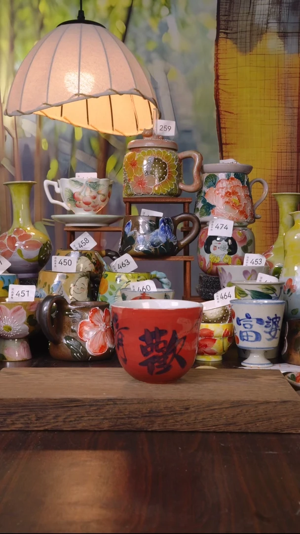 摆件泥垚手作 景德镇手工手绘器物