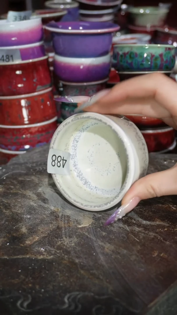 摆件陶精品窑变钧瓷茶器