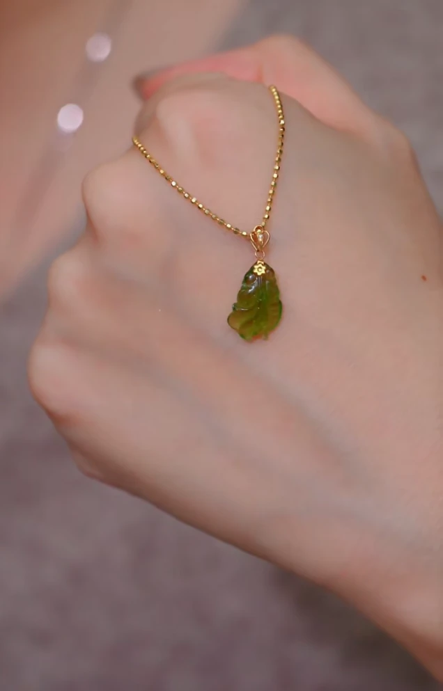 【玉峰珠宝丨安娜严选】碧玺吊坠18K金【S1380】多样性发一