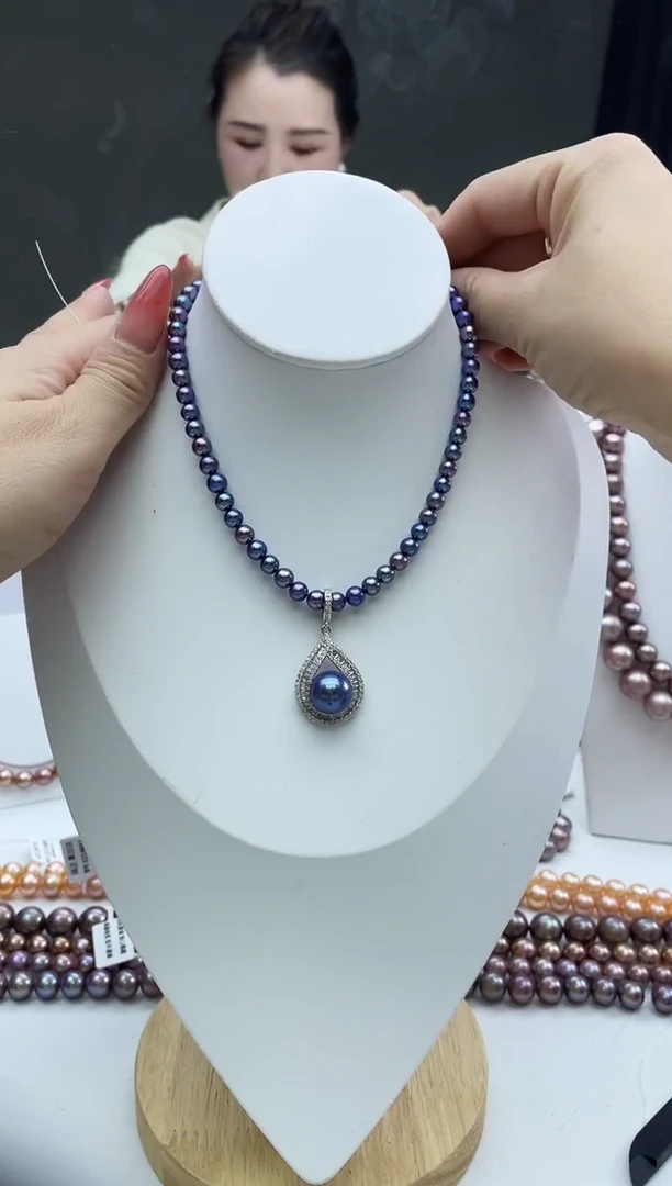 未镶嵌吊坠淡水珍珠紫色系吊坠